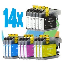 PACK 14 TINTAS COMPATIBLES BROTHER LC223