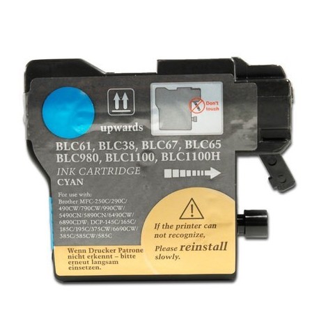 BROTHER LC980XL/LC1100XL/LC985XL CYAN CARTUCHO DE TINTA GENERICO LC980C/LC1100C/LC985C