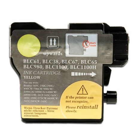 BROTHER LC980XL/LC1100XL/LC985XL AMARILLO CARTUCHO DE TINTA GENERICO LC980Y/LC1100Y/LC985Y