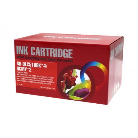 BROTHER LC1000XL/LC970XL MULTIPACK DE 10 CARTUCHOS DE TINTA GENERICOS LC1000VALBP/LC970VALBP