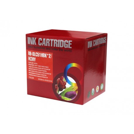 BROTHER LC1000XL/LC970XL MULTIPACK DE 5 CARTUCHOS DE TINTA GENERICOS LC1000VALBP/LC970VALBP