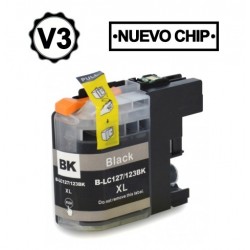 BROTHER LC121XL/LC123XL V3 NEGRO CARTUCHO DE TINTA GENERICO LC121BK/LC123BK