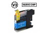 BROTHER LC121XL/LC123XL V3 CYAN CARTUCHO DE TINTA GENERICO LC121C/LC123C