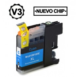 BROTHER LC121XL/LC123XL V3 CYAN CARTUCHO DE TINTA GENERICO LC121C/LC123C